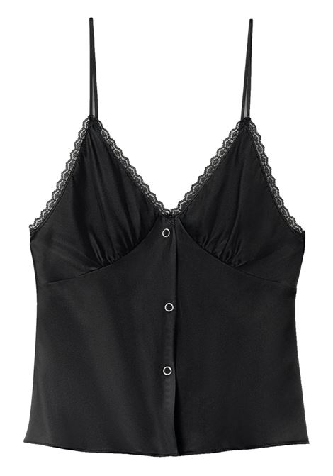 Black lace trim tank top Alexander Wang - women